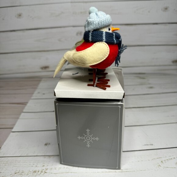 3pc Featherly Friends Mini Fabric Christmas Bird Figurine Wondershop Natural - Picture 4 of 12